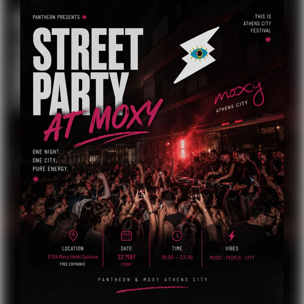 PANTHEON × MOXY ATHENS CITY / STREET PARTY