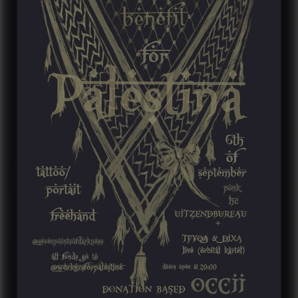 Benefit for Palestina: UITZENDBUREAU (NL) + TF¥ØⒶ (DE) + DIXA (IT)