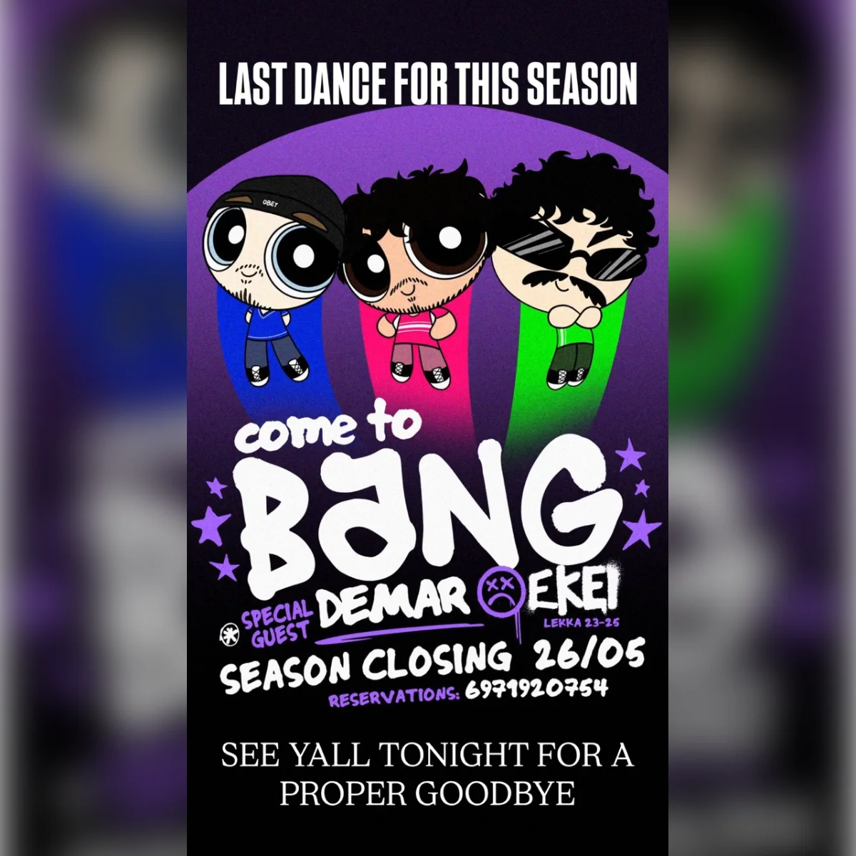 Come to Bang Season Closing
