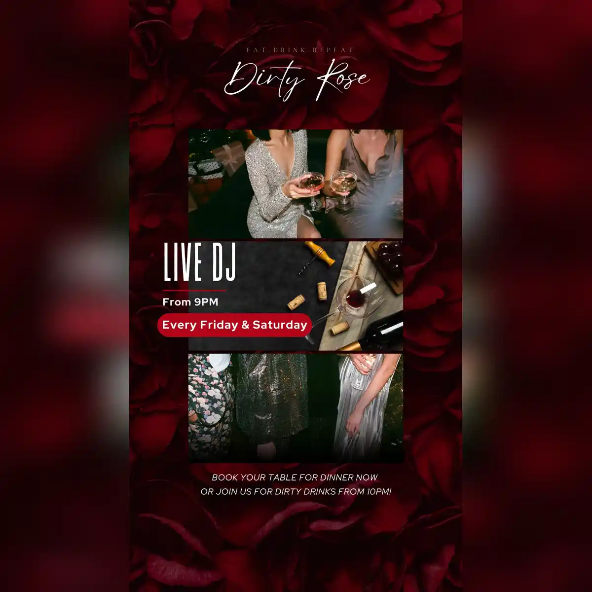Dirty Rose - Live DJ & Cocktails