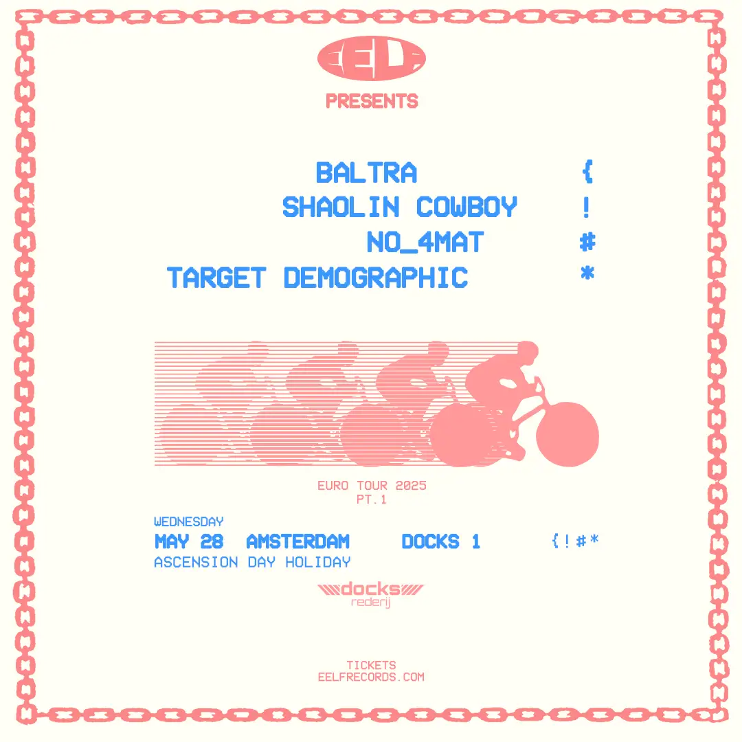 EELF Presents Amsterdam Boat Party: Baltra, Shaolin Cowboy, No_4mat & Target Demographic