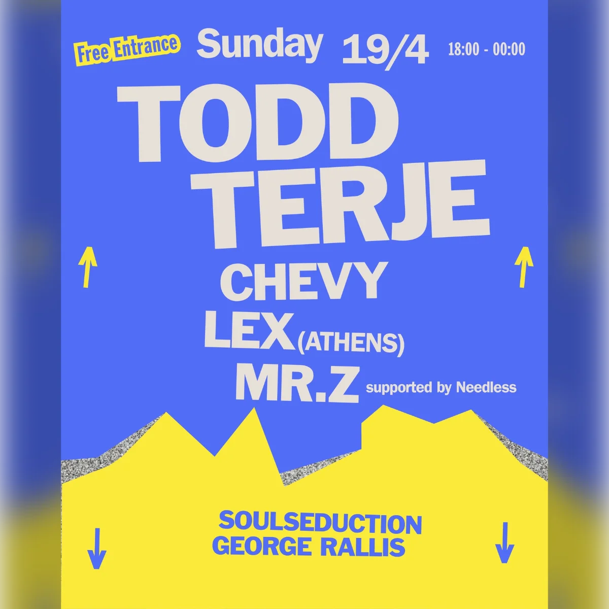 Todd Terje w/ Chevy / Lex (ATHENS) / Mr.Z