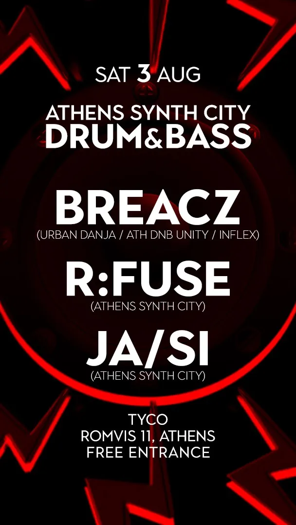 Athens Synth City D&B w/ BREACZ at TYCO BAR  | 3 of August 