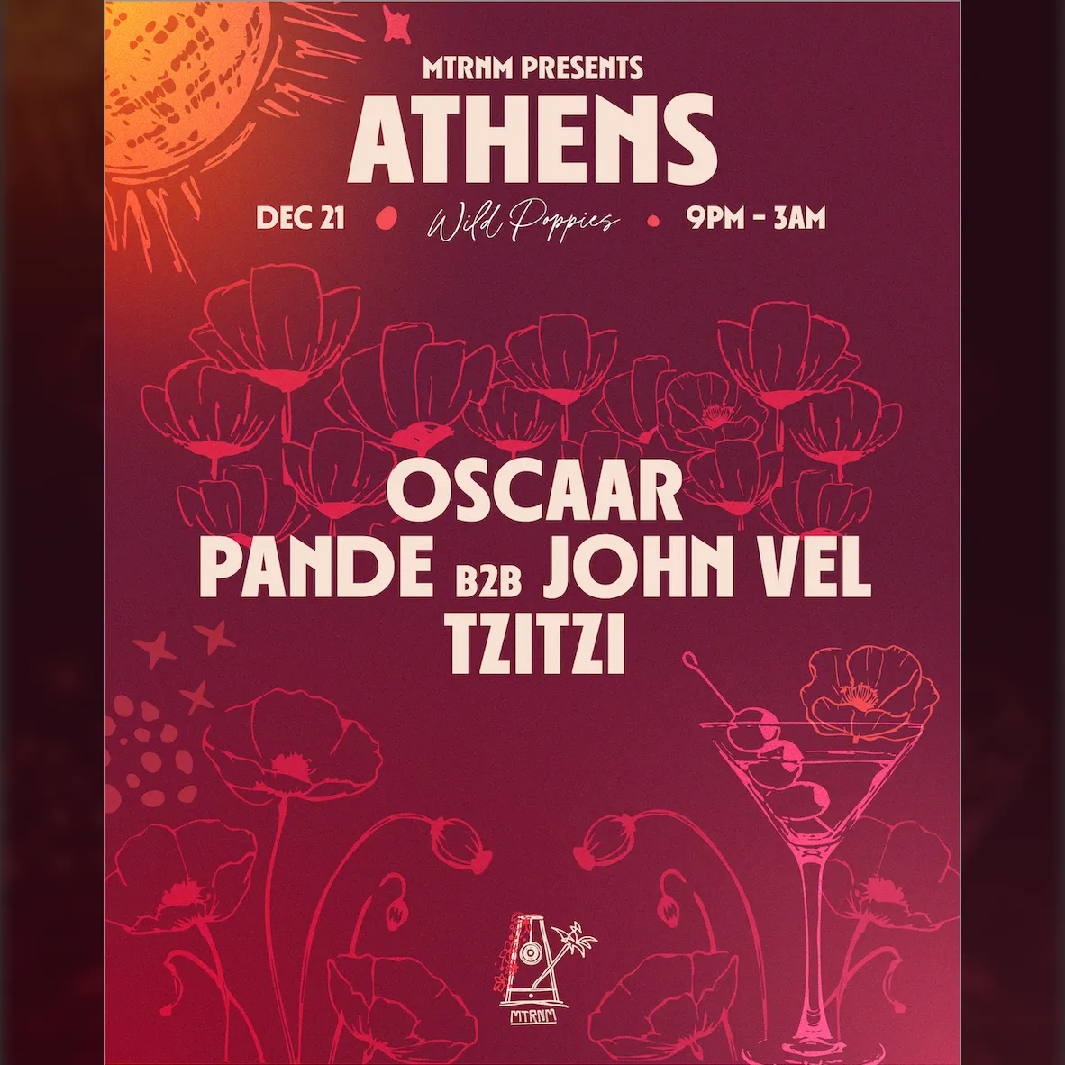 MTRNM Presents: Wild Poppies, Athens /ˈwaɪld ˈpɒpiz/