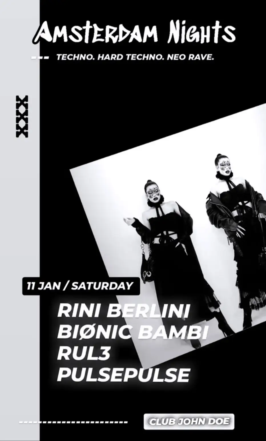 Amsterdam Nights: Hard Techno Rave w/ Rini Berlini, Biønic Bambi, RUL3 & pulsepulse