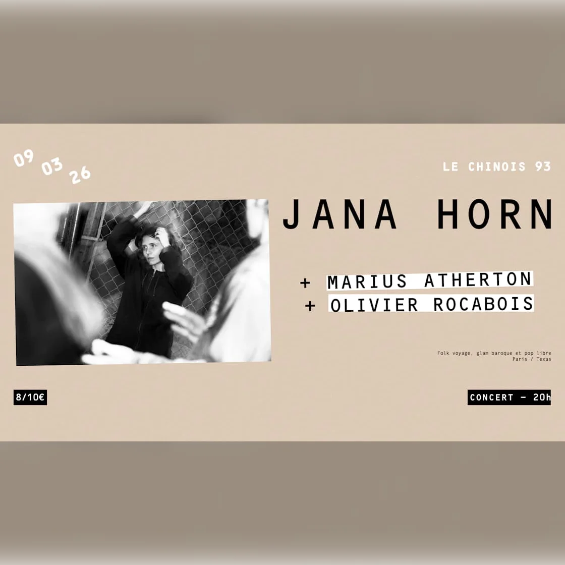 Jana Horn (Usa) + Marius Atherton + Olivier Rocabois