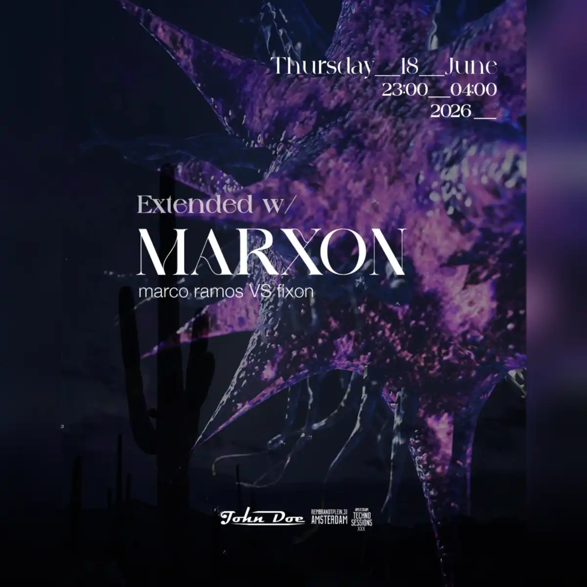 Amsterdam Techno Sessions w/ MARXON