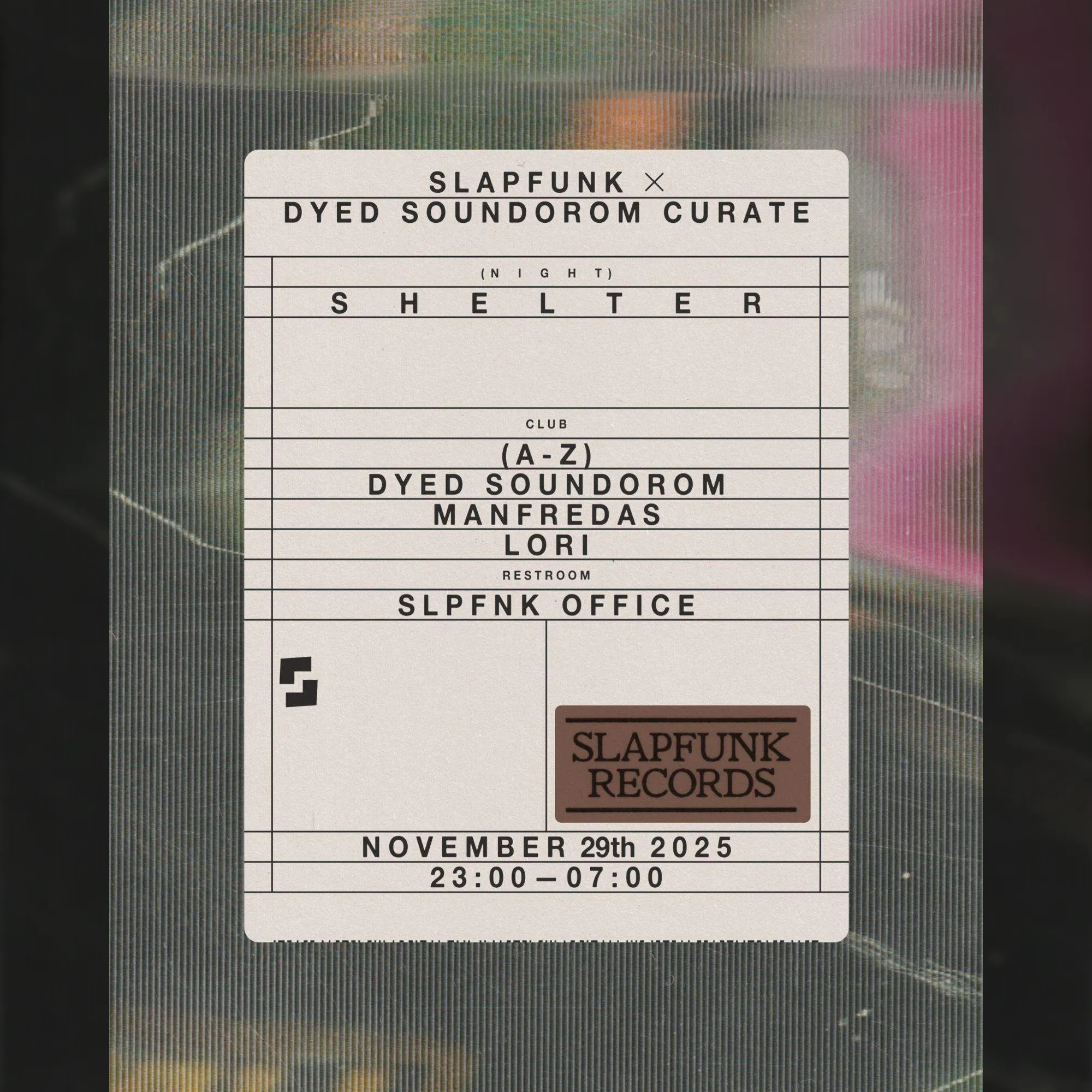 SLAPFUNK X SHELTER