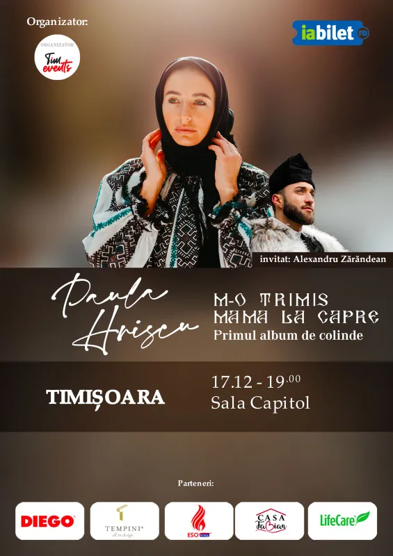 Timisoara: Concert de colinde Paula Hriscu: M-o trimis mama la capre!