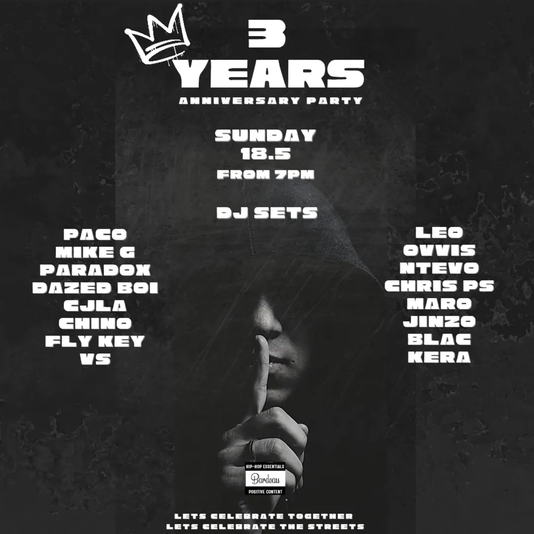 3 YEARS ANNIVERSARY PARTY