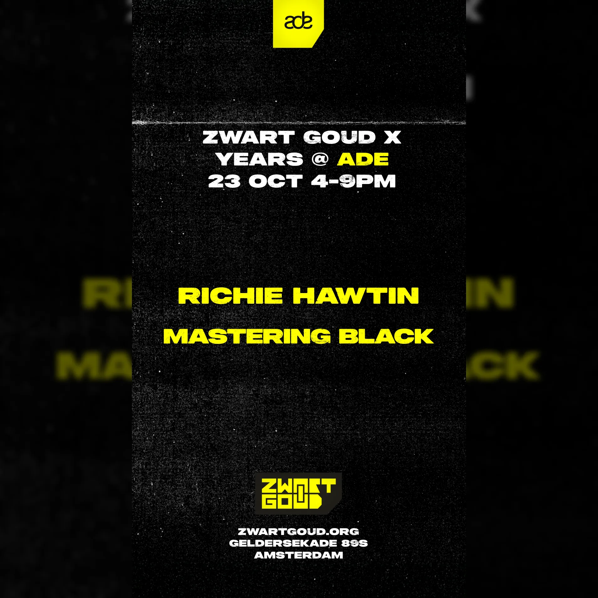 Richie Hawtin at Zwart Goud X years at ADE
