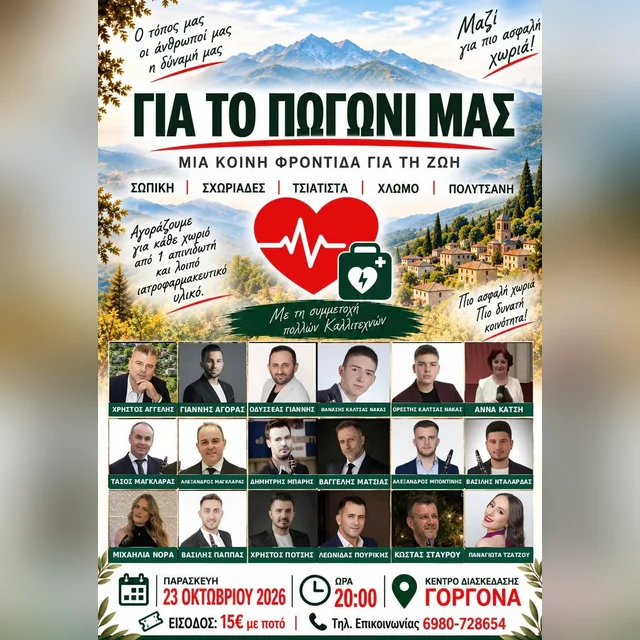 Φιλανθρωπική Βραδιά για το Πωγώνι μας - Xristos Potsis