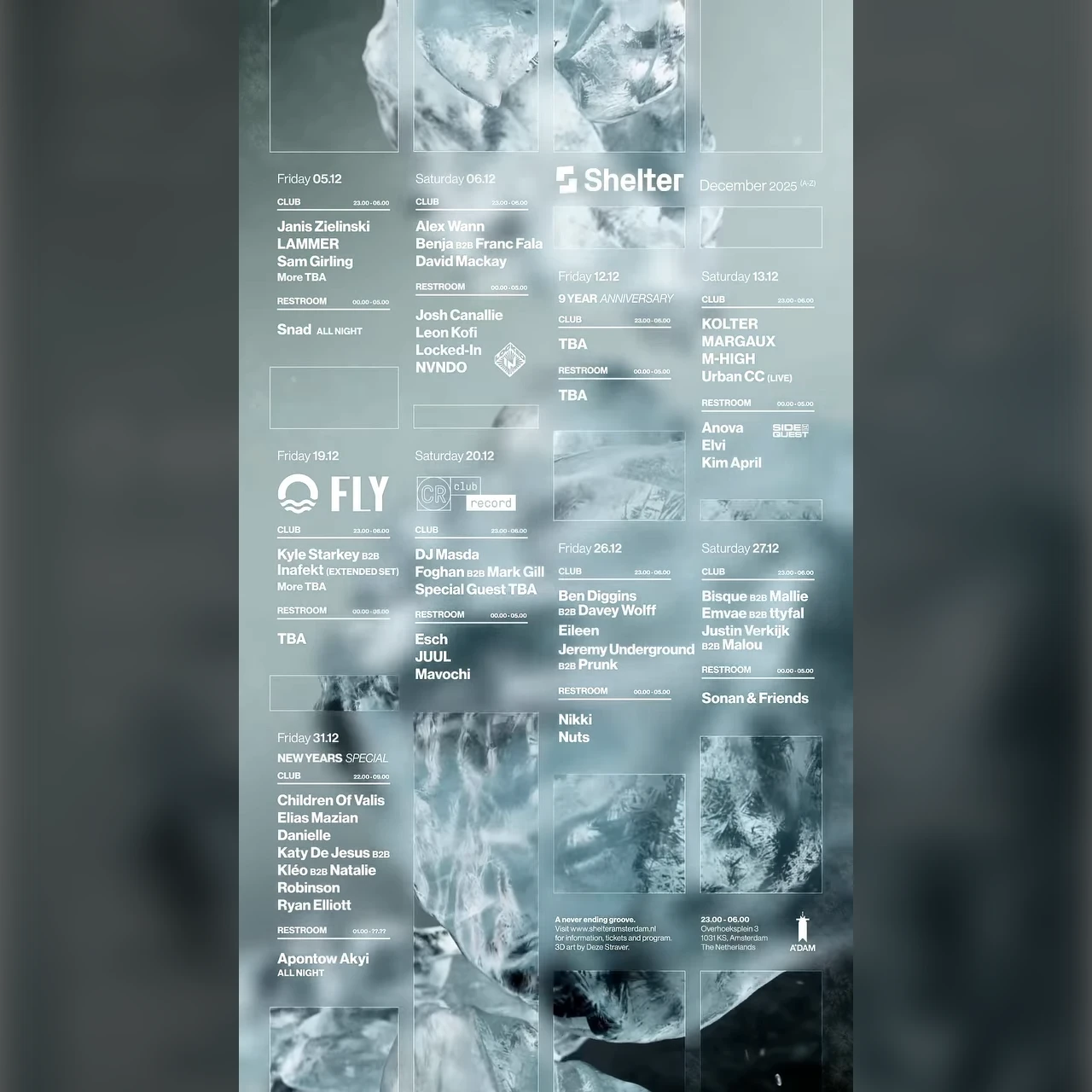 Shelter presents: Club.Record | DJ Masda, Foghan b2b Mark Gill, Sedef Adasï & more