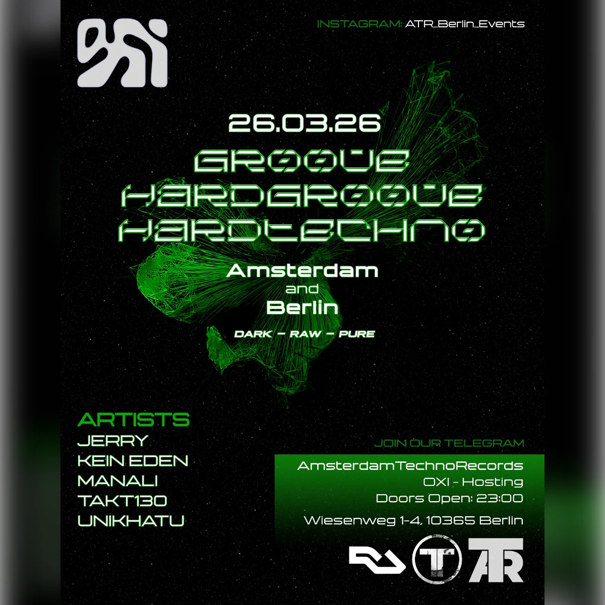 Amsterdam Techno Records and OXI on Thursday's [Amsterdam and Berlin]