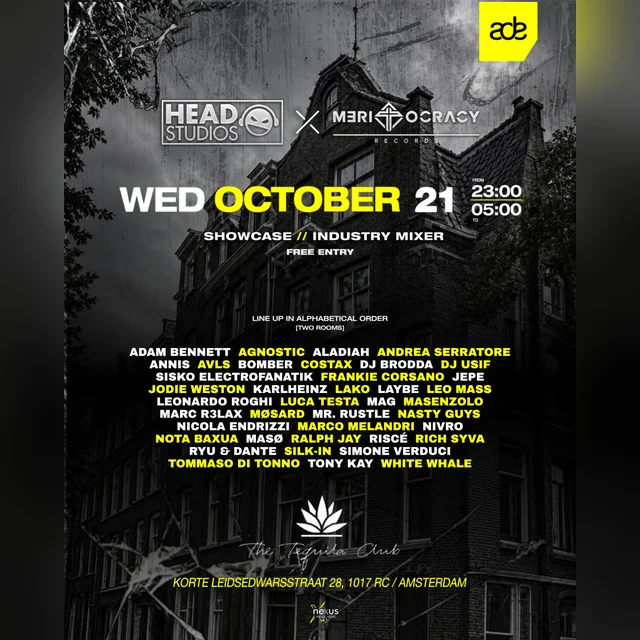 Head Studios x Meritocracy Records ADE - Adam Bennett