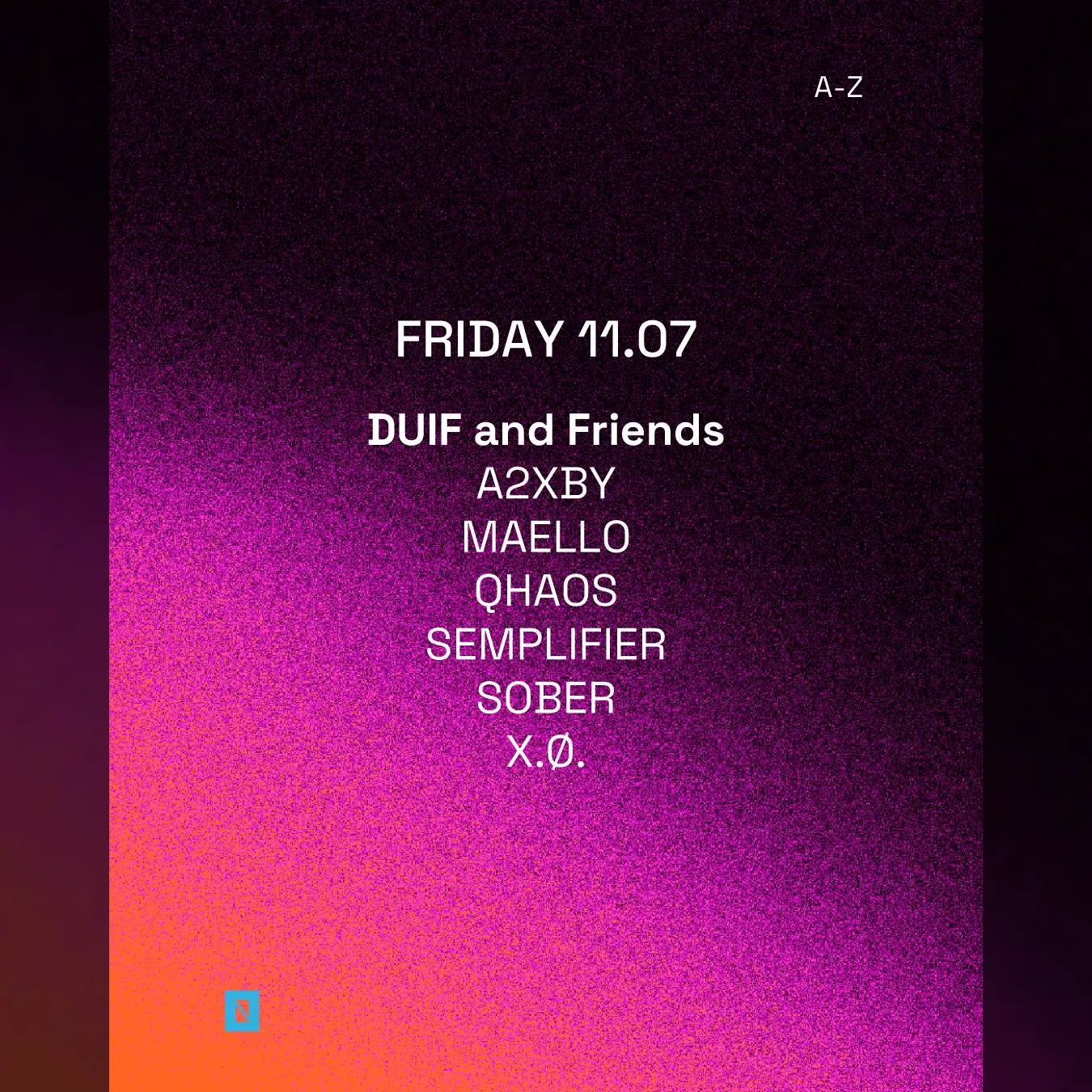 11/07 | TOFFLER presents DUIF and Friends