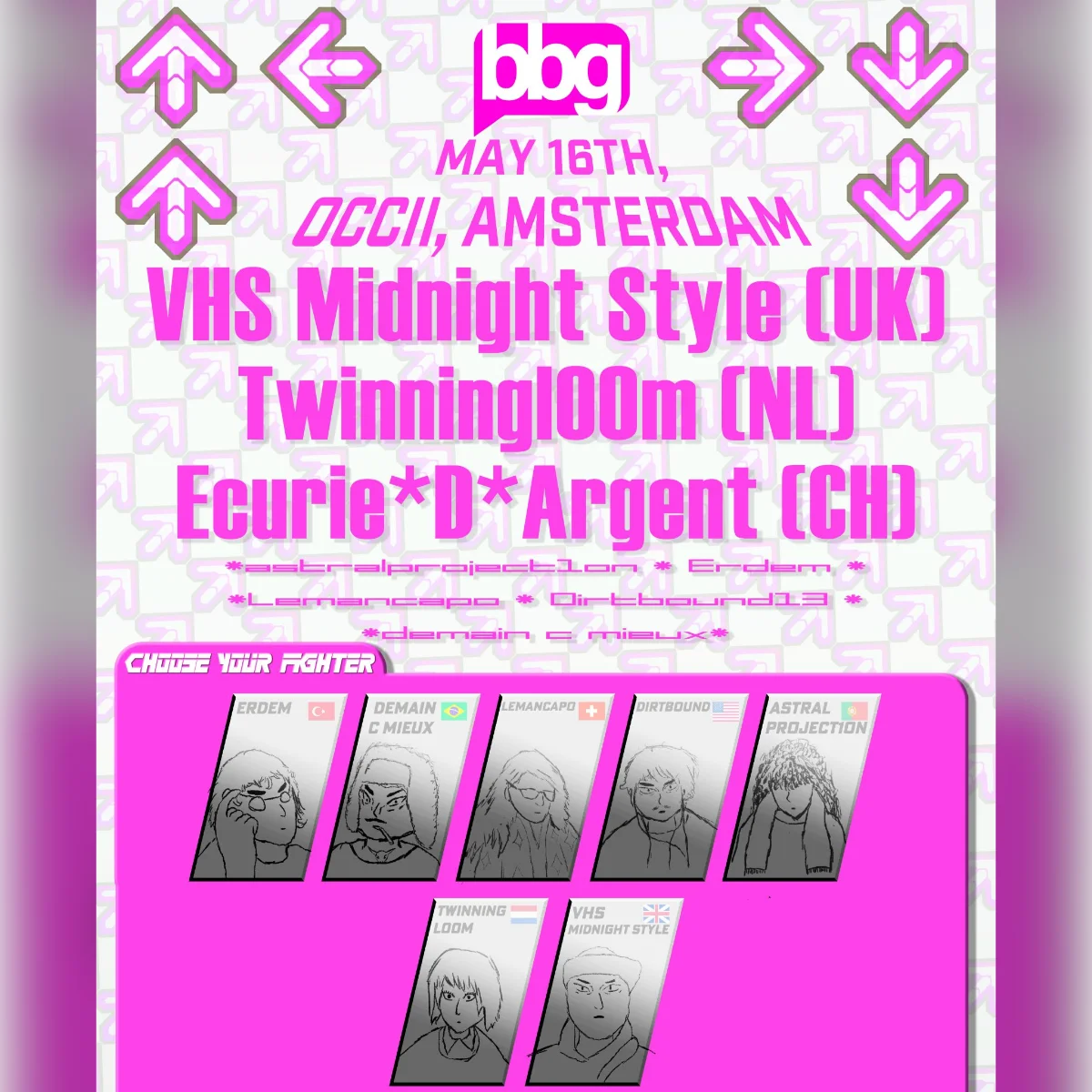Bbg Presents: Ecurie D’argent  + Twinningl00m + Vhs Midnight Style 
