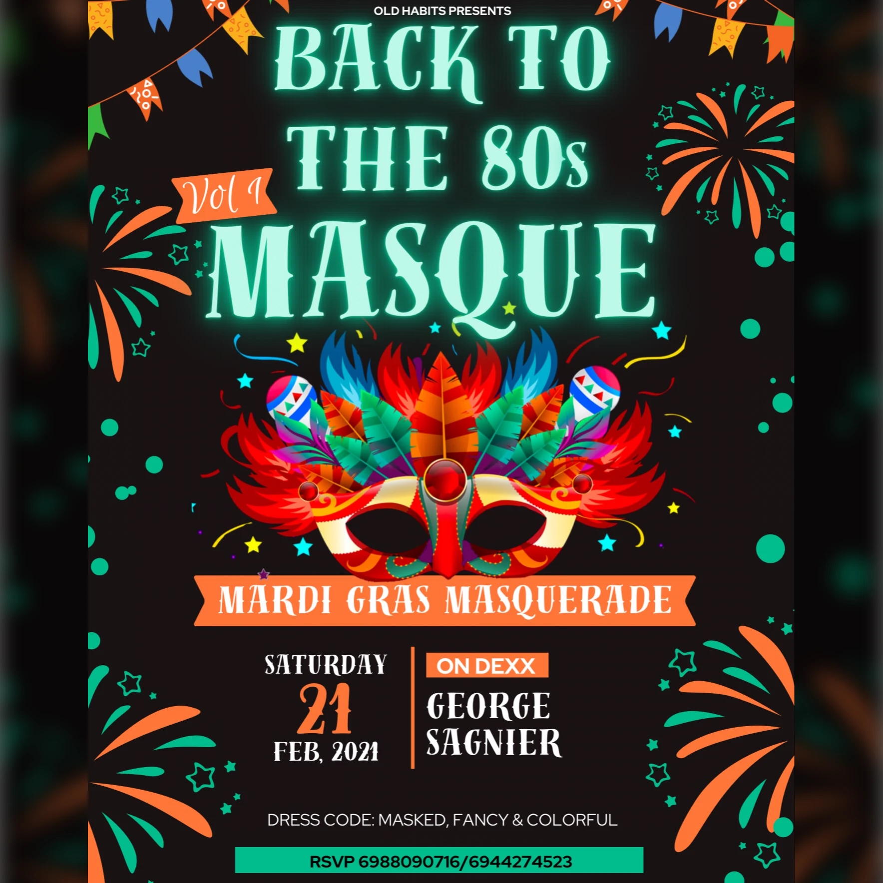 Back To The 80s Masque