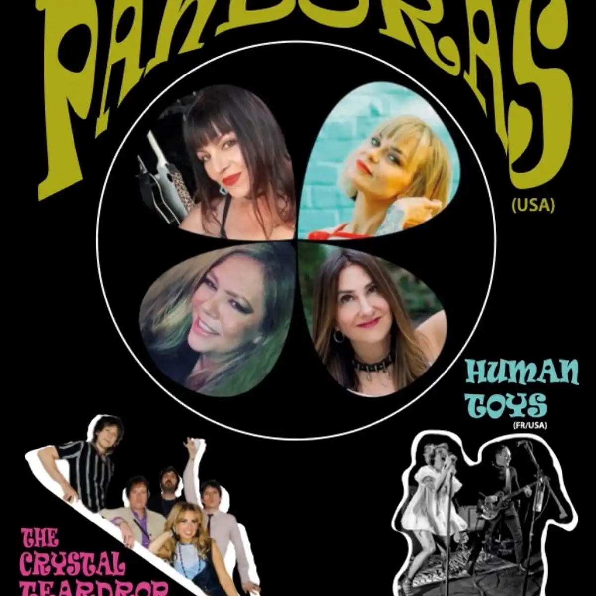The Pandoras + The Crystal Teardrop + Human Toys