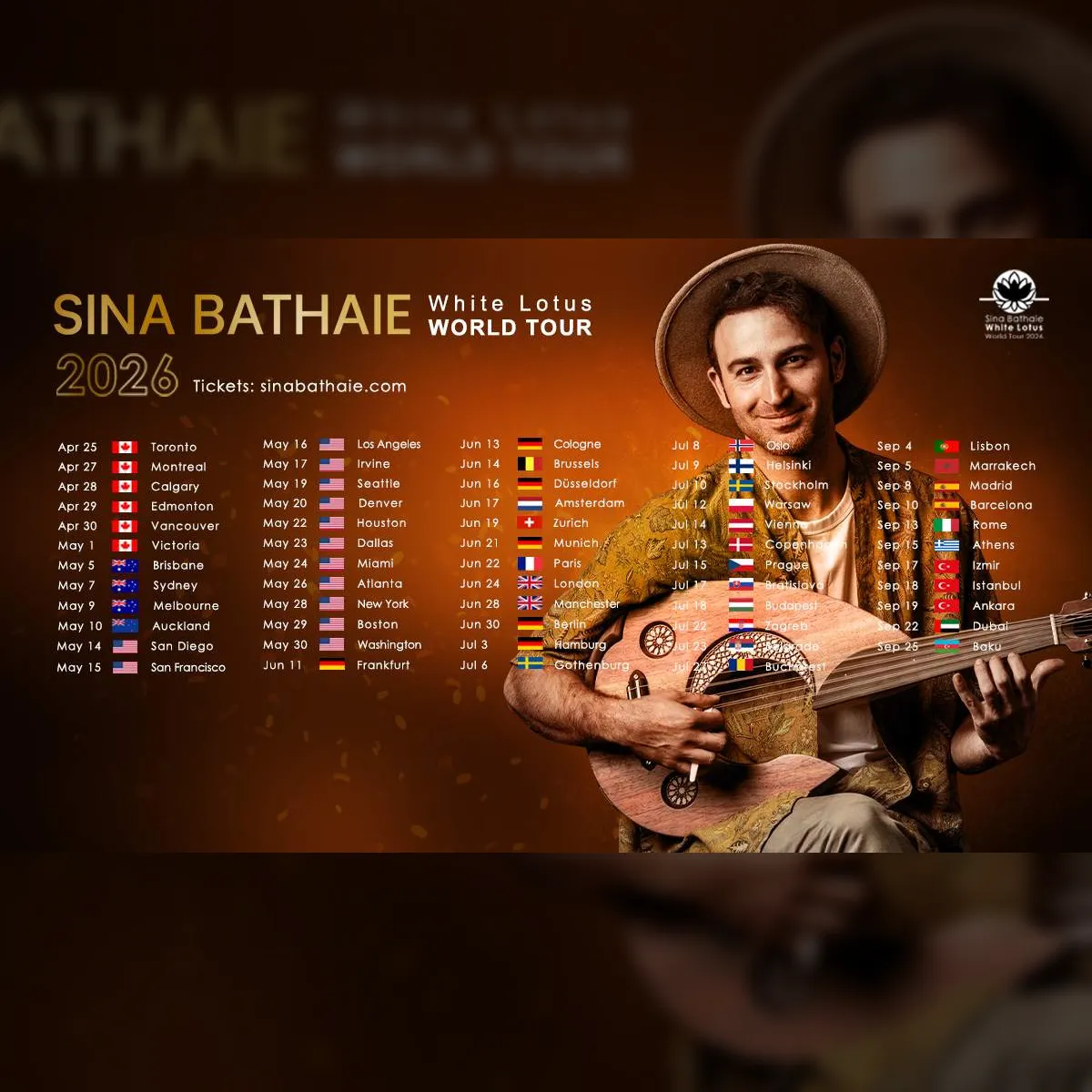 Sina Bathaie White Lotus World Tour