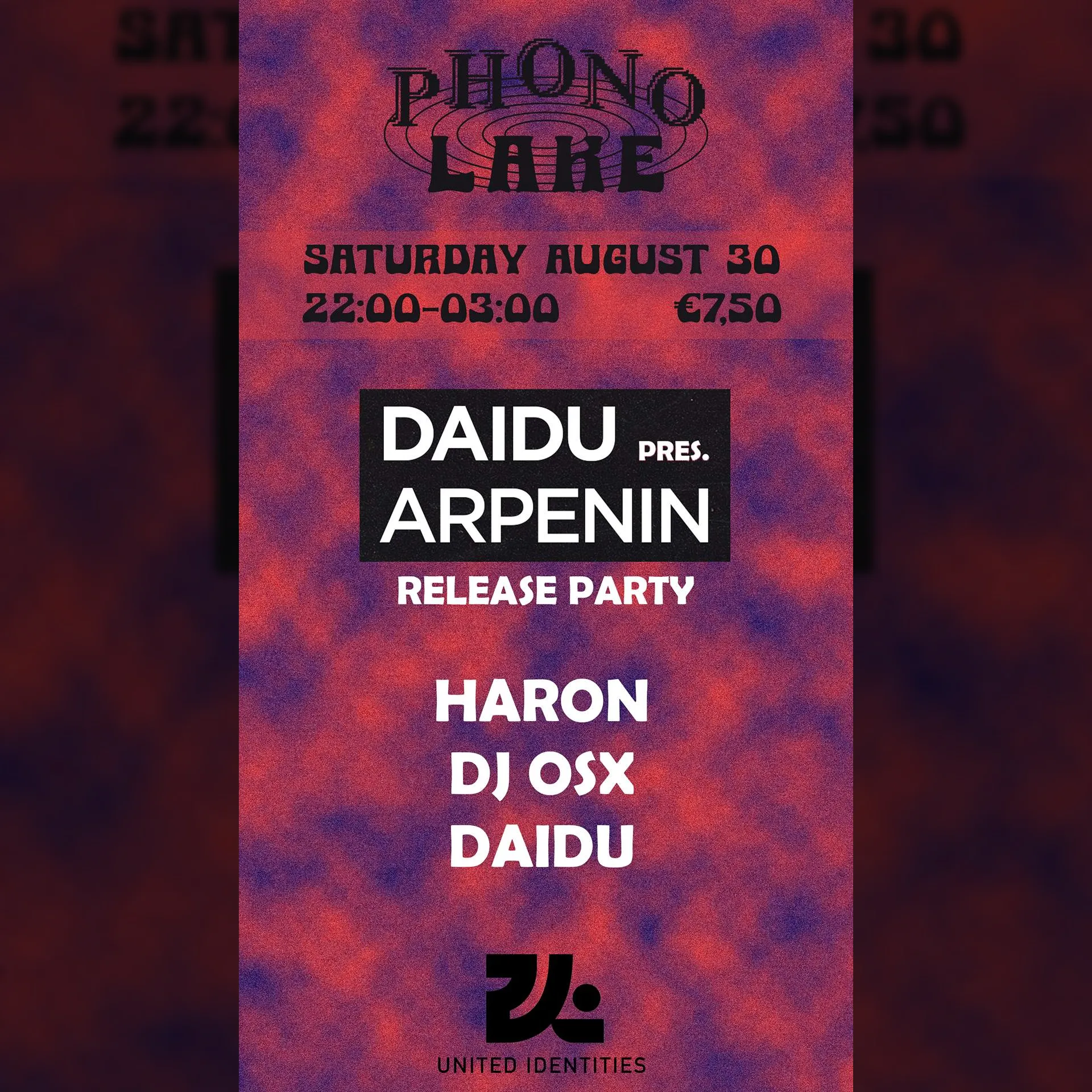 Daidu presents Arpenin EP: Release Party with Haron & DJ OSX