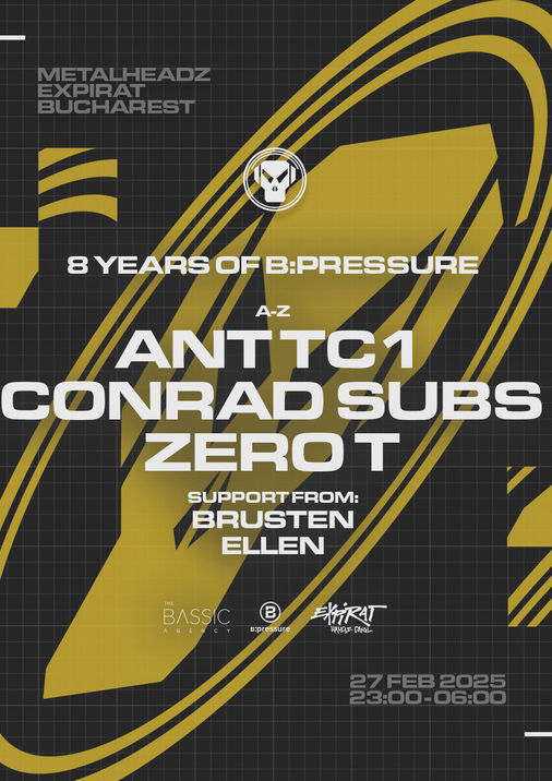 8 Years of B:pressure • Metalheadz Night w. Ant TC1, Conrad Subs, Zero T