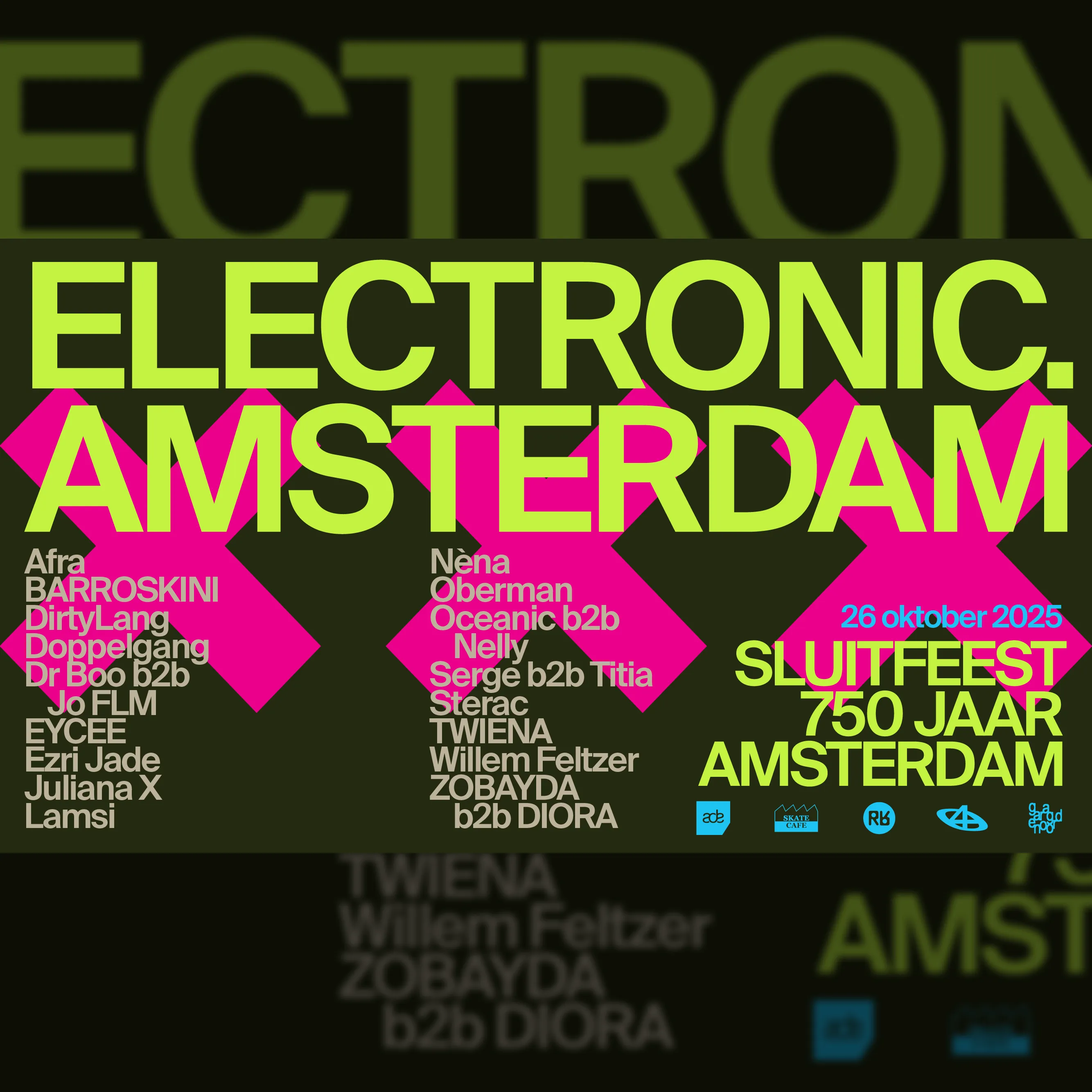 Electronic Amsterdam – sluitfeest 750 jaar Amsterdam