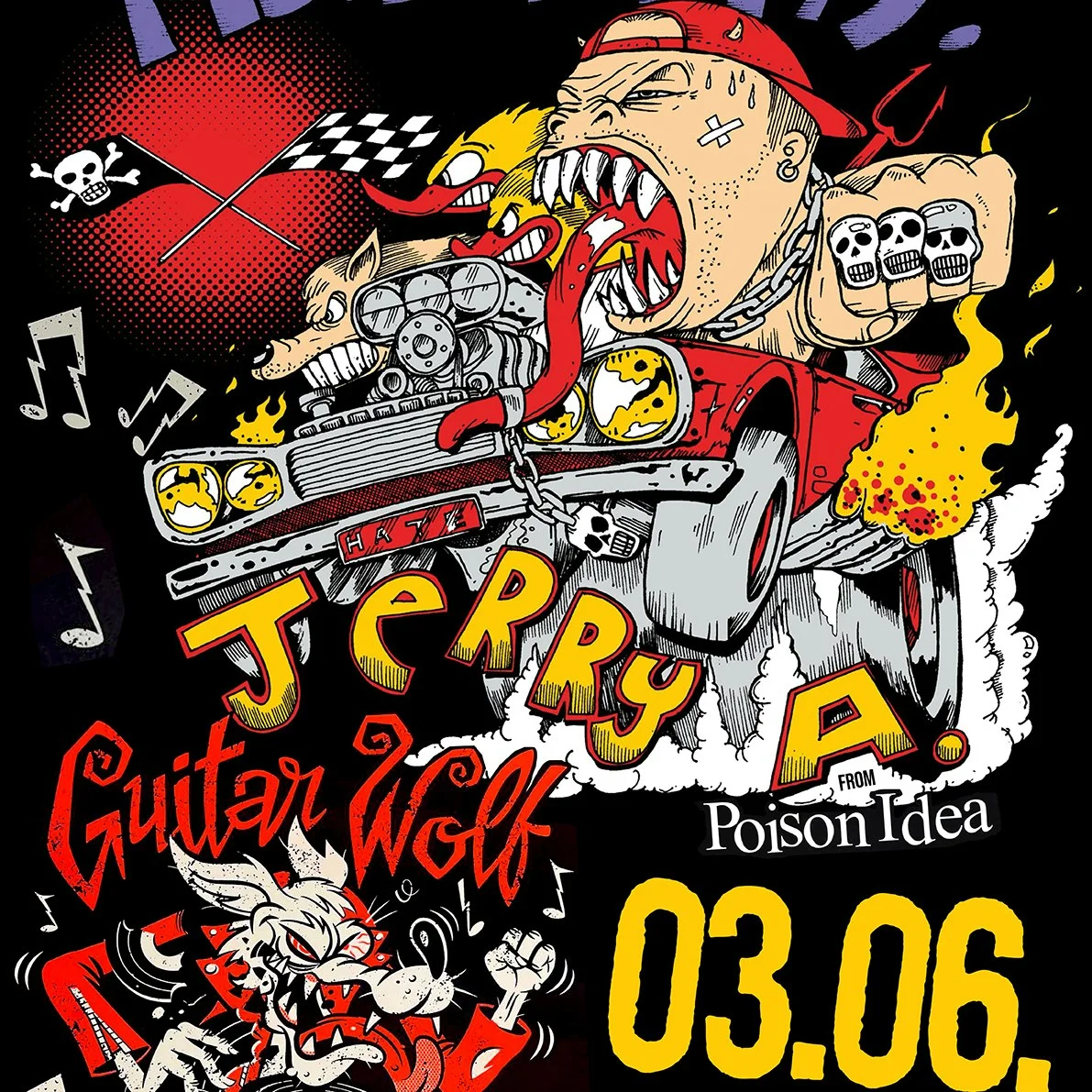 HARD-ONS feat. JERRY A (Poison Idea) + GUITAR WOLF