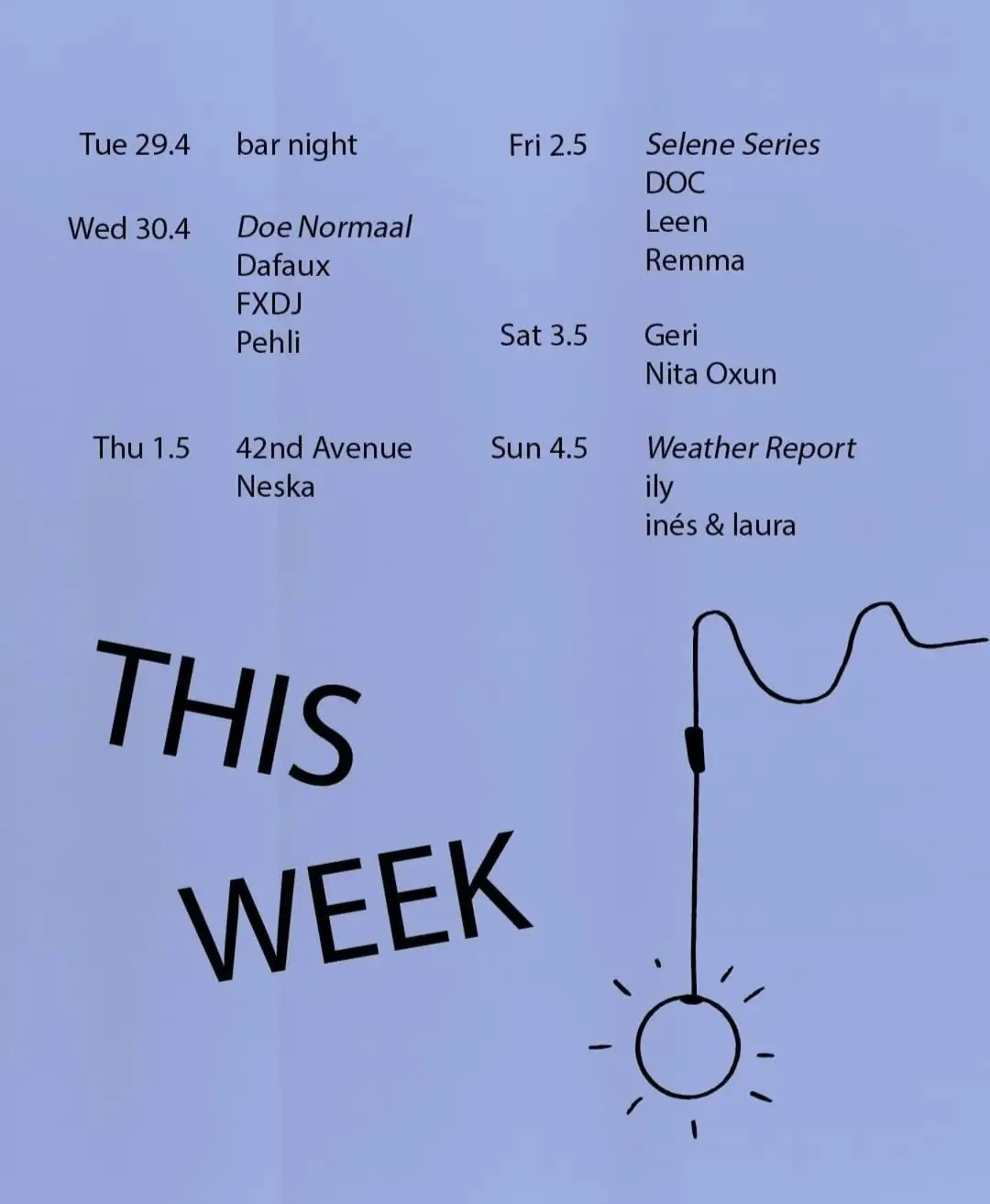 Weather Report: ily, Ines & Laura 