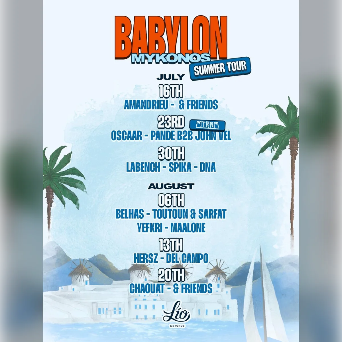 BABYLON MYKONOS SUMMER TOUR