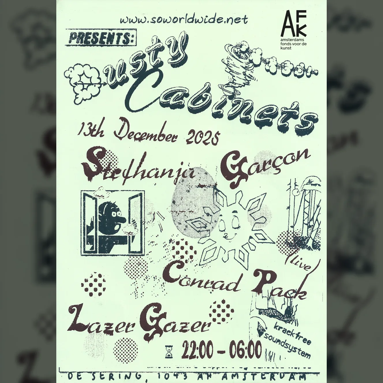 Dusty Cabinets with Garçon, LazerGazer, Conrad Pack , Stefhanja