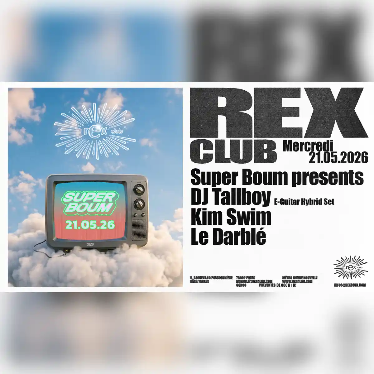 Super Boum: DJ Tallboy, Kim Swim, Le Darblé