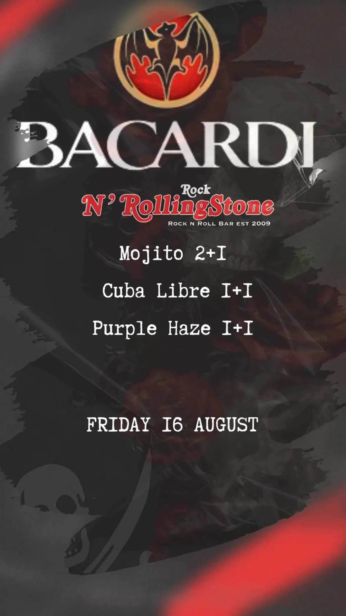 Mojito 2+1 | Cuba Libre 1+1 | Purple Haze 1+1