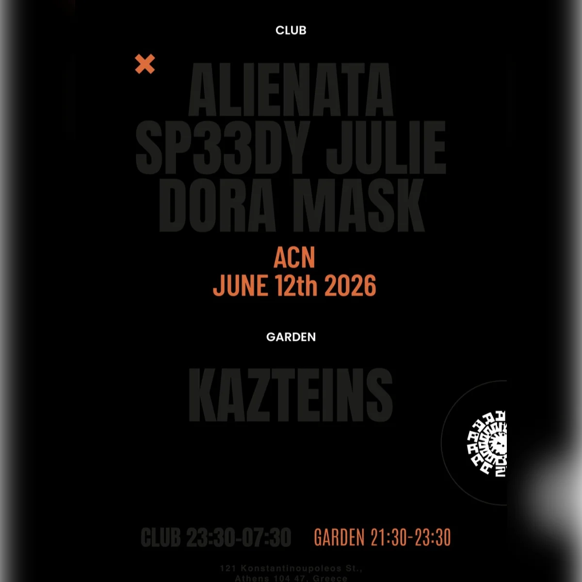 Astron Club Night with Alienata