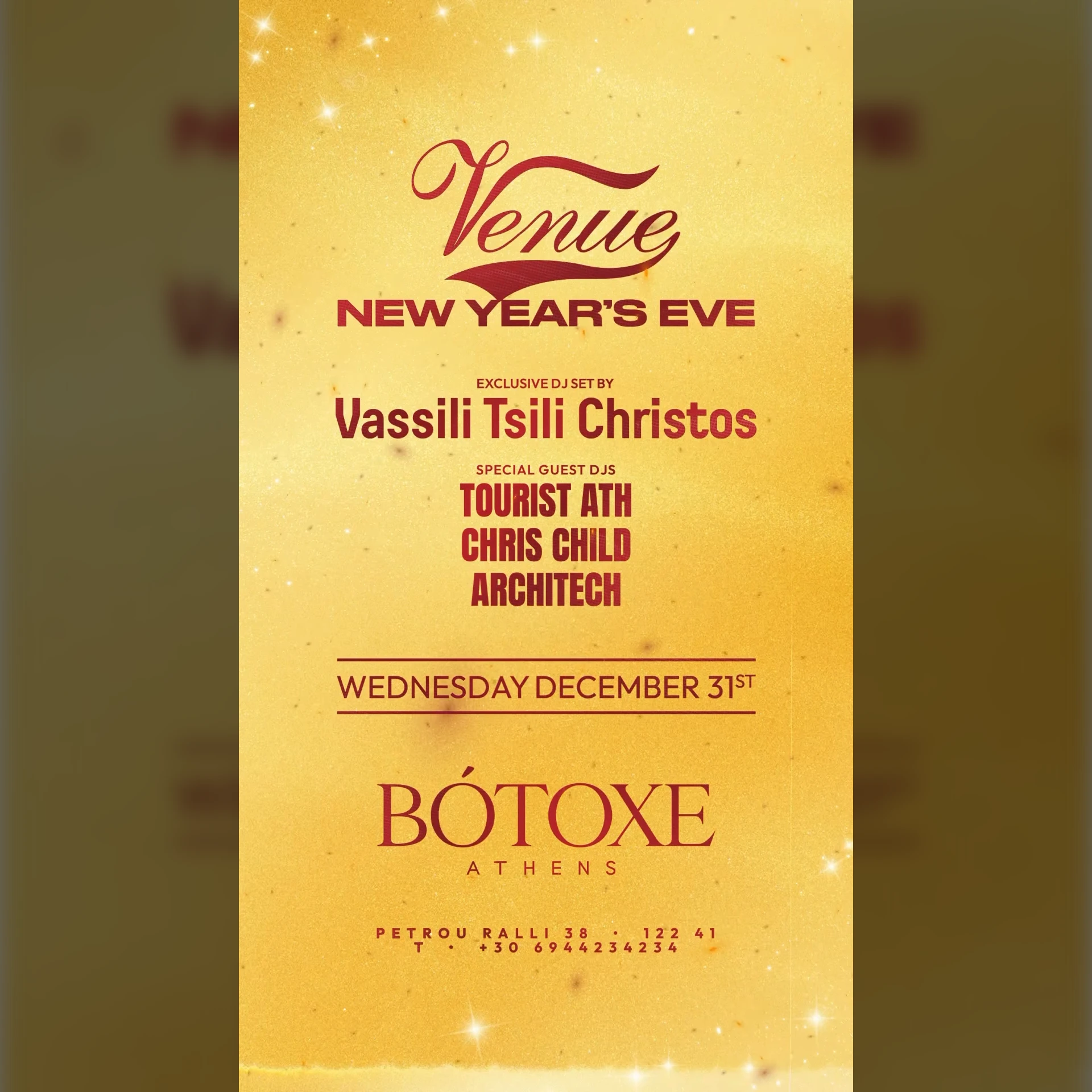 NYE Venue night at BOTOXE ATHENS