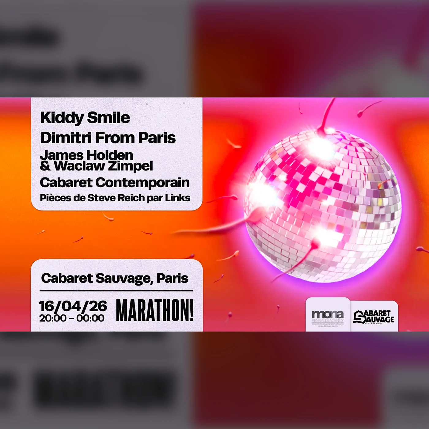 Marathon! Kiddy Smile, Dimitri from Paris, James Holden.