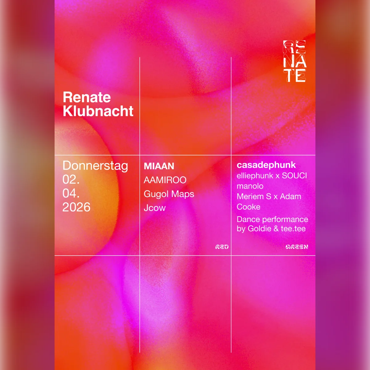 Renate Klubnacht w/ casadephunk & Miaan