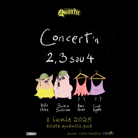 Concert in 2, 3 sau 4 cu Ada Milea, Bobo Burlăcianu, Anca Hanu și Cristi Rigman
