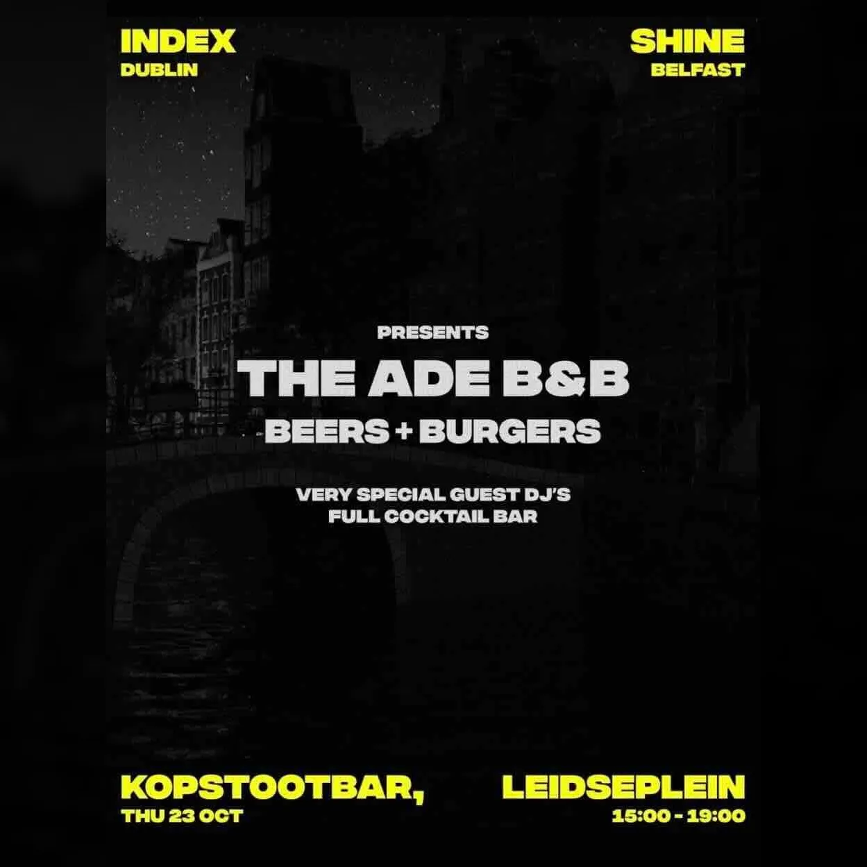 Index x Shine presents the ADE B&B