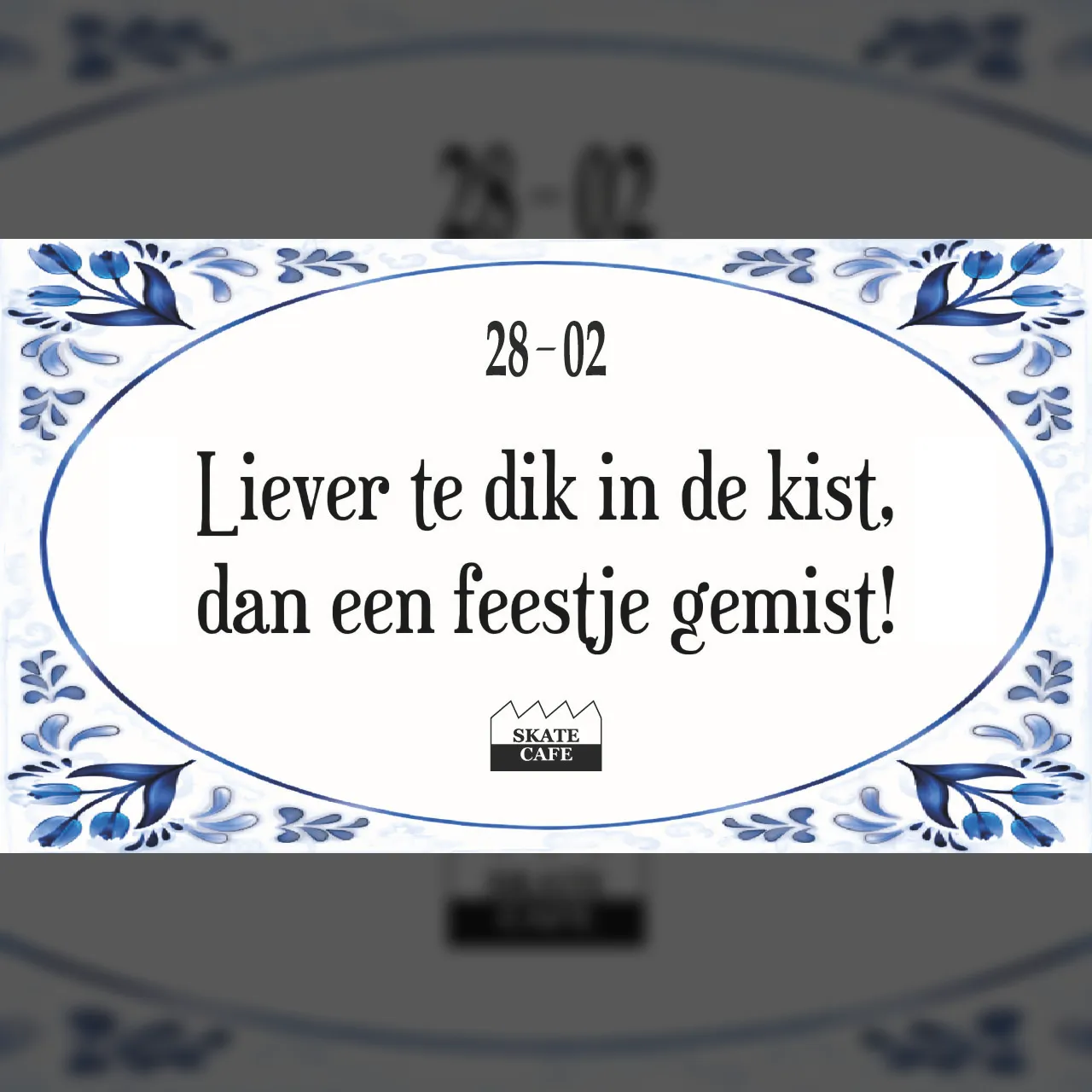 LIEVER TE DIK IN DE KIST, DAN EEN FEESTJE GEMIST