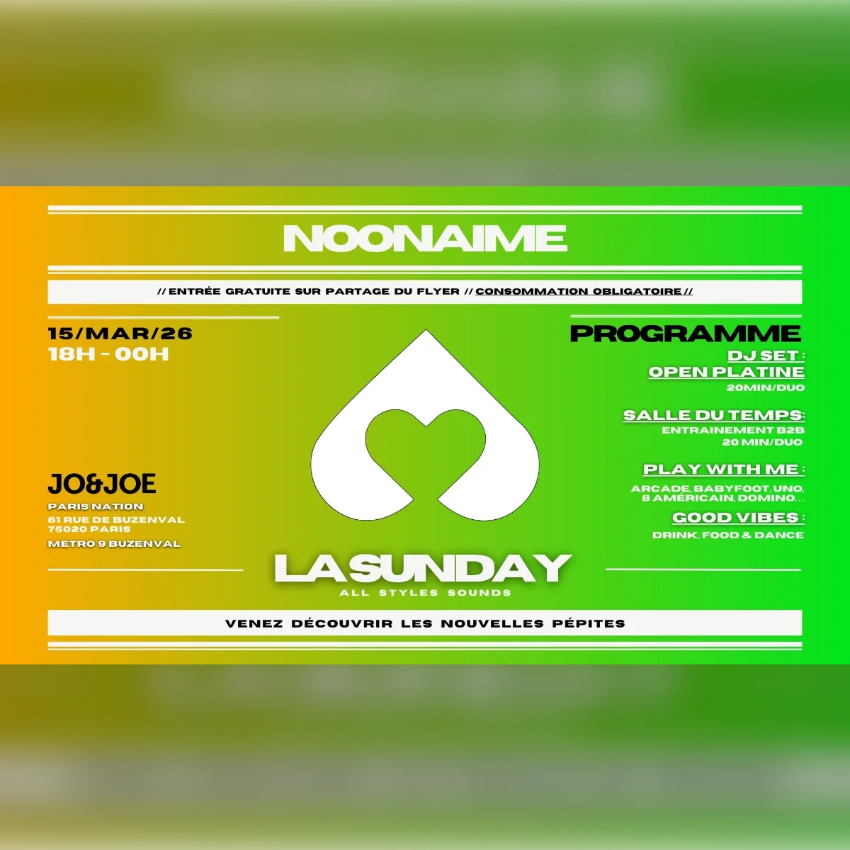 La Sunday - Dj Set, Connect, Food & Chill