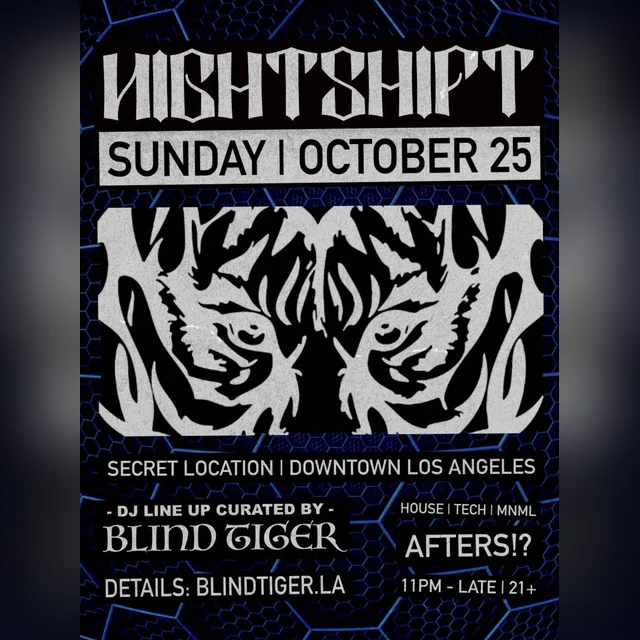 Nightshift After Hours in Los Angeles, 25 Oct | Tickets | Mood