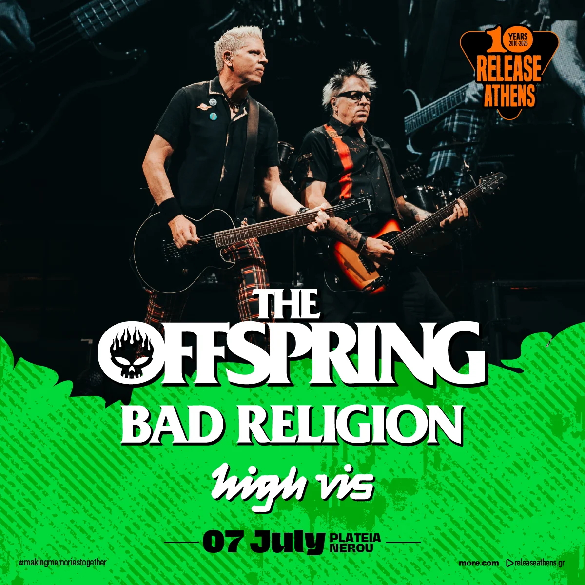 The Offspring / Bad Religion / Release Athens 2026