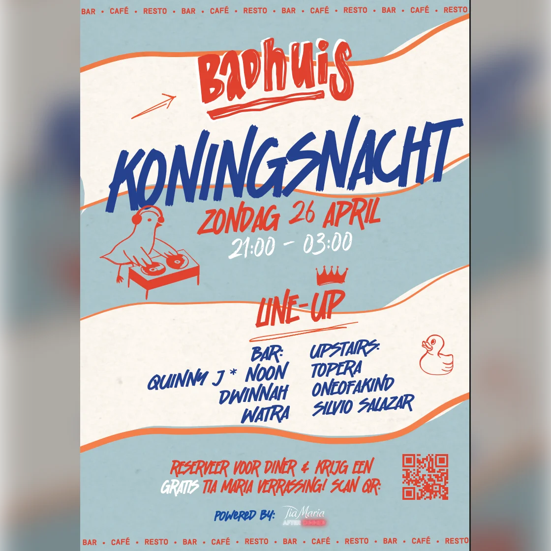 Badhuis Koningsnacht x Tia Maria after dinner