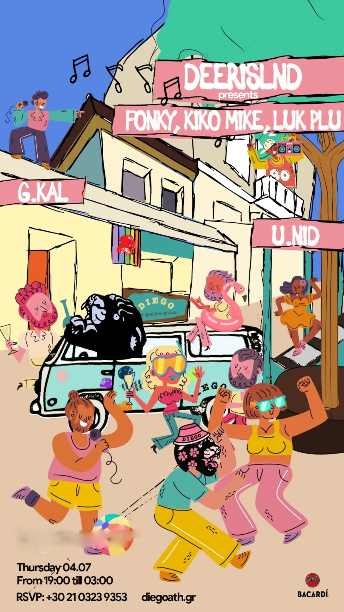 DEERSLND presents FONKY, KIKO MIKE, LUK PLU