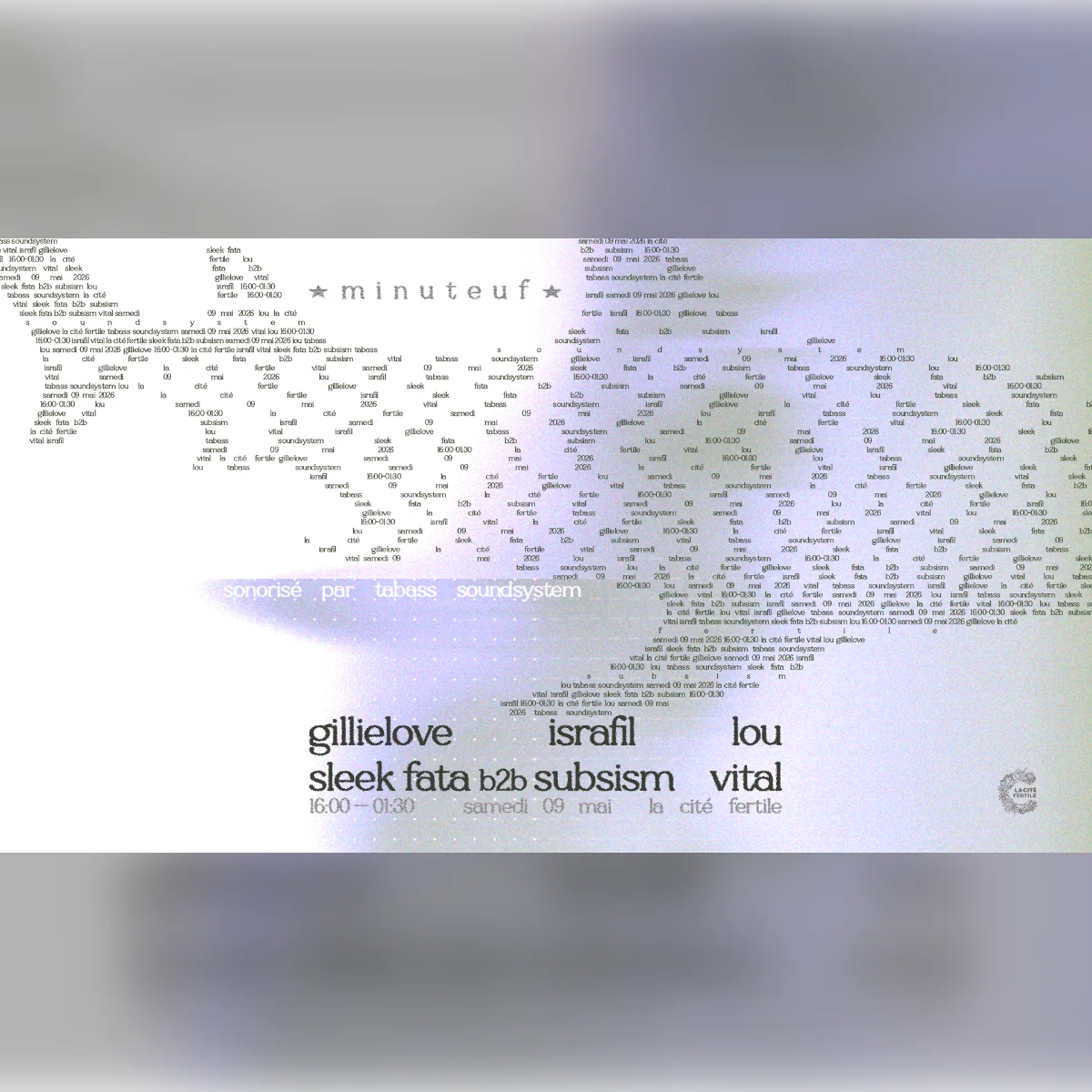 ★ minuteuf 10 with Gillielove, Israfil, Lou, sleek fata b2b Subsism, Vital ★ - Lou