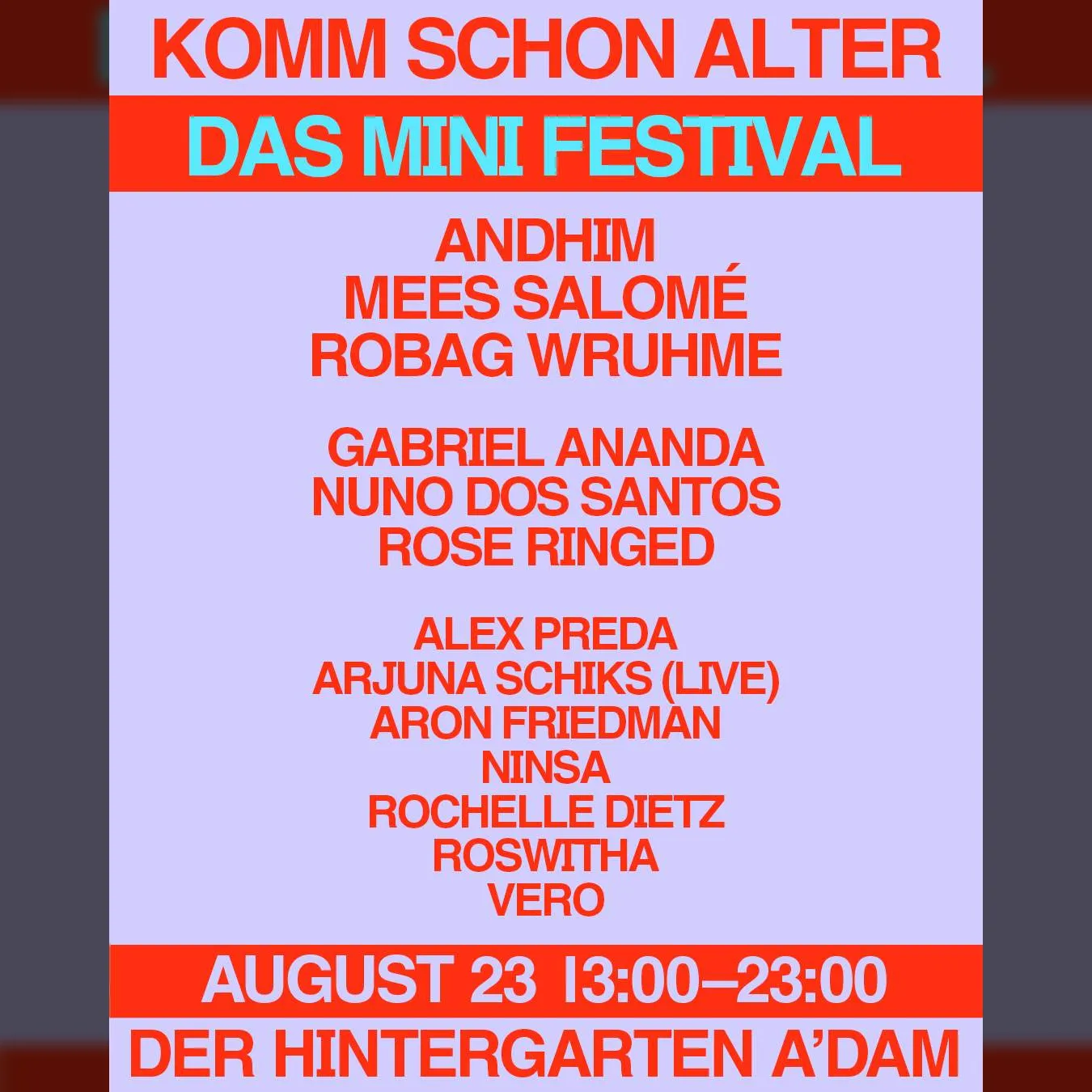 komm schon Alter - Das Mini Festival