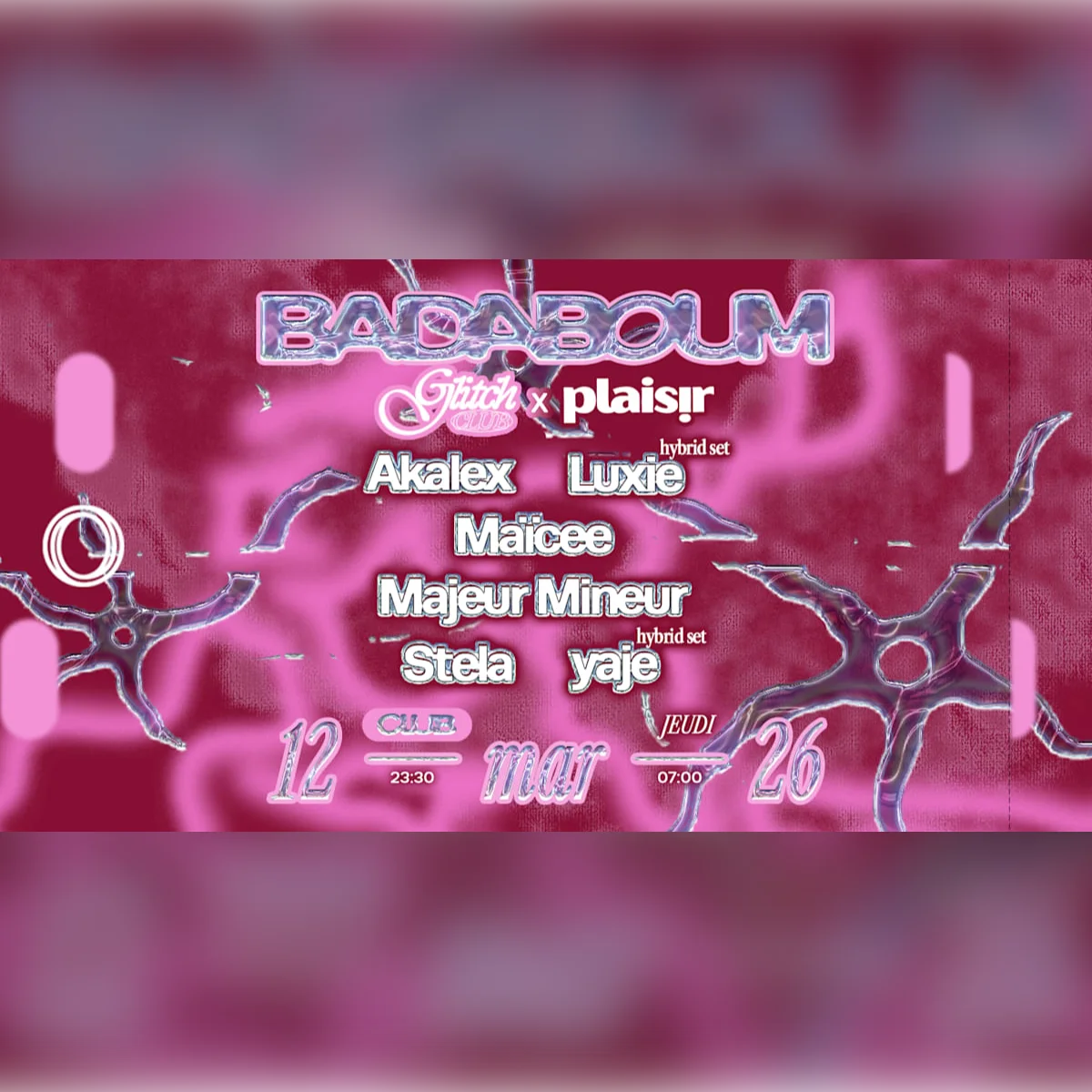 Plaisir X Glitch Club: Akalex, Maïcee, Luxie And More