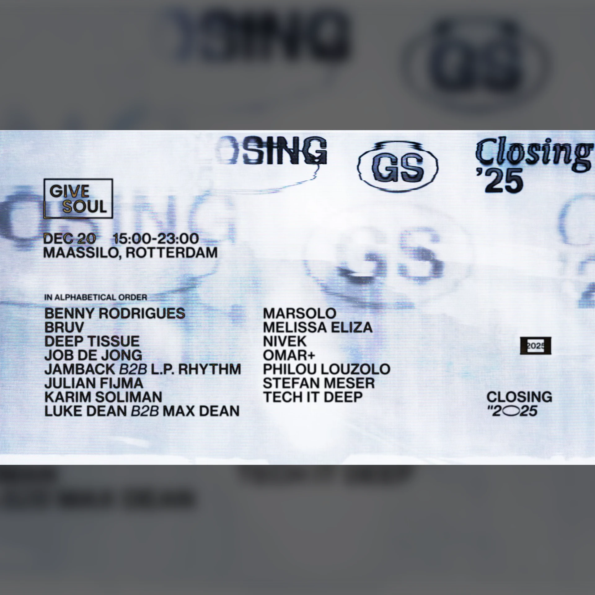 Give Soul Indoor ‘Closing 2025’