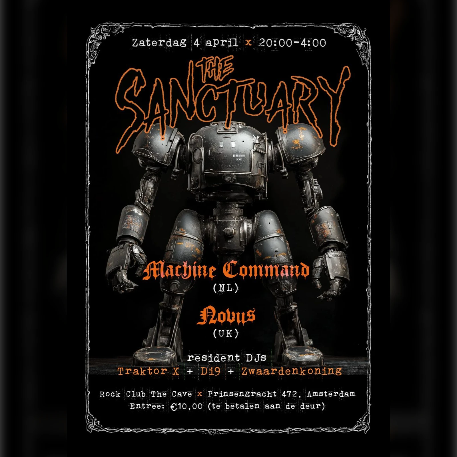 The Sanctuary band avond met Machine Command & NOVUS.